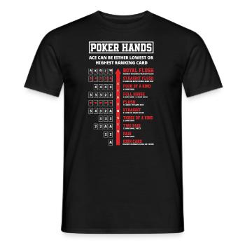 Joueur de poker Joueur de poker Cadeau de poker - T-shirt homme - noir - Devant - AI Model Male 178 light (178cm)