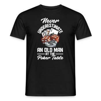 Joueur de poker Joueur de poker Cadeau de poker - T-shirt homme - noir - Devant - AI Model Male 178 light (178cm)