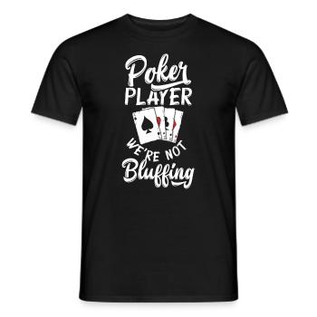 Joueur de poker Joueur de poker Cadeau de poker - T-shirt homme - noir - Devant - AI Model Male 178 light (178cm)
