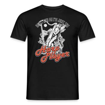 Dont Ask Me Im Just The Harp Player Harfe - Männer T-Shirt - Schwarz - Vorne - AI Model Male 178 light (178cm)
