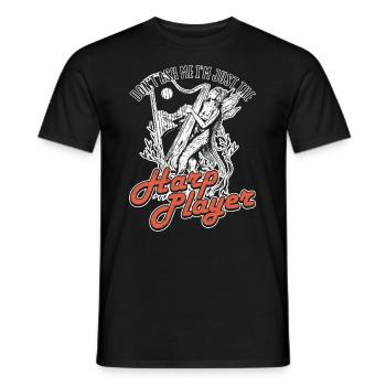 Dont Ask Me Im Just The Harp Player Harfe - Männer T-Shirt - Schwarz - Vorne - AI Model Male 178 light (178cm)