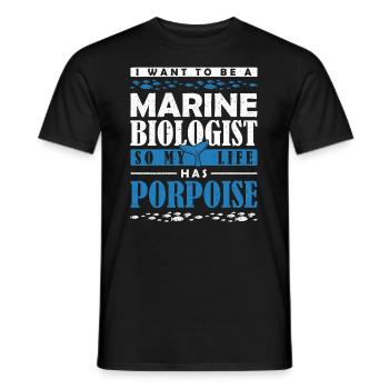 I want to be a marine biologist - Men's T-Shirt - black - Front - AI Model Male 178 light (178cm)