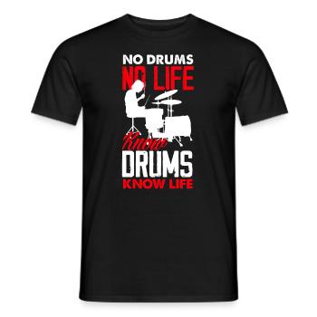 Schlagzeug Schlagzeuger Geschenk - Männer T-Shirt - Schwarz - Vorne - AI Model Male 178 light (178cm)