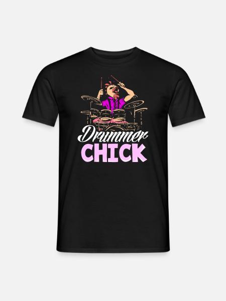 Drums Drummer Girl Gift - Men's T-Shirt - black