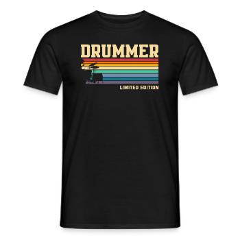 Schlagzeug Schlagzeuger Geschenk - Männer T-Shirt - Schwarz - Vorne - AI Model Male 178 light (178cm)