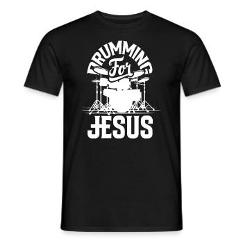 Schlagzeug Schlagzeuger Geschenk - Männer T-Shirt - Schwarz - Vorne - AI Model Male 178 light (178cm)