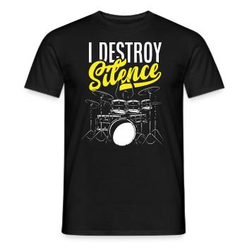 Schlagzeug Schlagzeuger Geschenk - Männer T-Shirt - Schwarz - Vorne - AI Model Male 178 light (178cm)