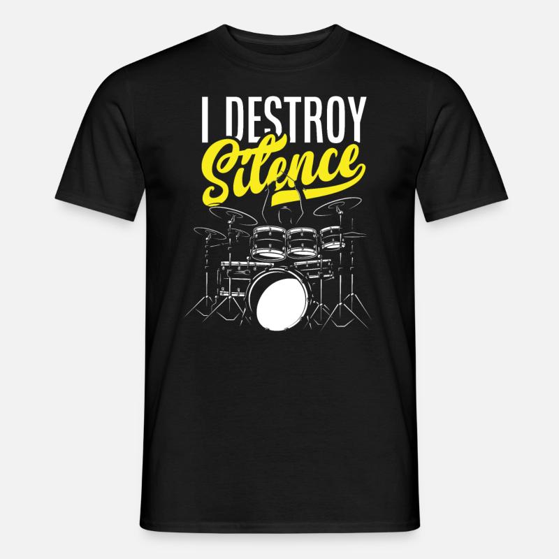 Schlagzeug Schlagzeuger Geschenk - Männer T-Shirt - Schwarz