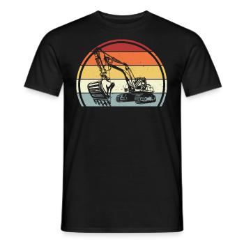 Excavator - Men's T-Shirt - black - Front - AI Model Male 178 light (178cm)