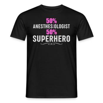 Infirmière en anesthésie - Anesthésie amusante - T-shirt homme - noir - Devant - AI Model Male 178 light (178cm)