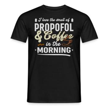 Anesthésie amusante et café - T-shirt homme - noir - Devant - AI Model Male 178 light (178cm)