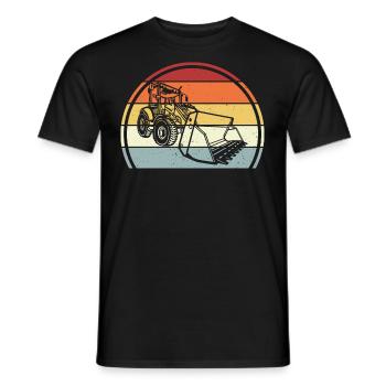 Excavator - Men's T-Shirt - black - Front - AI Model Male 178 light (178cm)