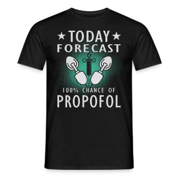 Medicine -Propofol -Anesthesiology - Men's T-Shirt - black - Front - AI Model Male 178 light (178cm)