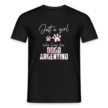 Dogo Argentino - T-shirt homme - noir - Devant - AI Model Male 178 light (178cm)