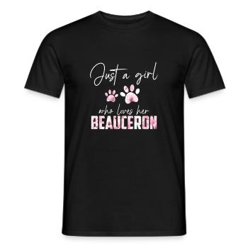 Beauceron - Men's T-Shirt - black - Front - AI Model Male 178 light (178cm)