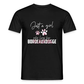 Bordeauxdogge - Männer T-Shirt - Schwarz - Vorne - AI Model Male 178 light (178cm)