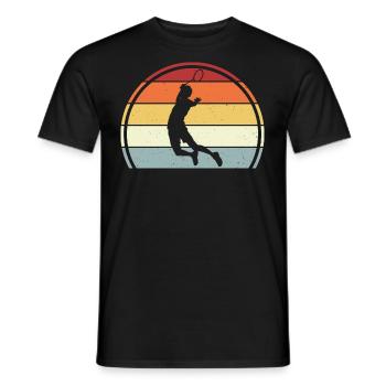 Badminton - Männer T-Shirt - Schwarz - Vorne - AI Model Male 178 light (178cm)