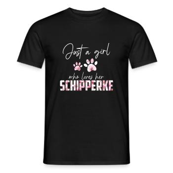 Schipperke - T-shirt homme - noir - Devant - AI Model Male 178 light (178cm)
