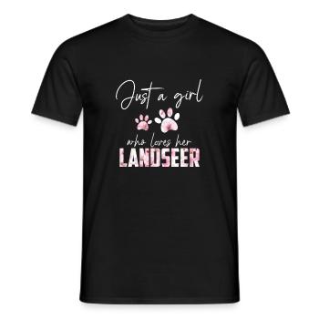 Landseer - T-shirt homme - noir - Devant - AI Model Male 178 light (178cm)