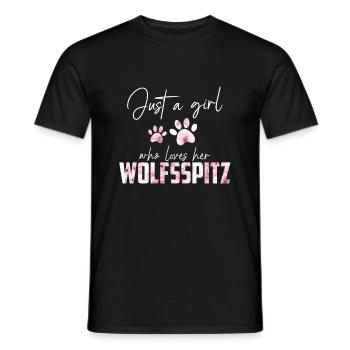 Keeshond - Men's T-Shirt - black - Front - AI Model Male 178 light (178cm)