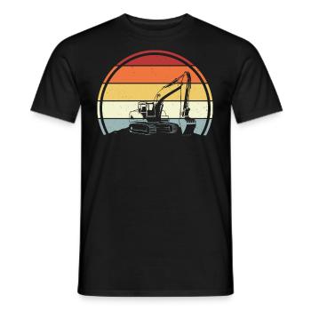 Excavator - Men's T-Shirt - black - Front - AI Model Male 178 light (178cm)