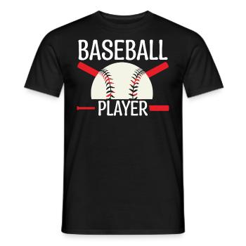 joueur de baseball. Entraîneur de baseball. - T-shirt homme - noir - Devant - AI Model Male 178 light (178cm)