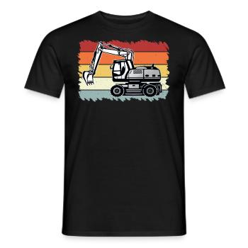 Excavator - Men's T-Shirt - black - Front - AI Model Male 178 light (178cm)