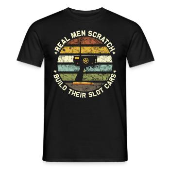 Vintage Slot Car Racing - Modélisme - T-shirt homme - noir - Devant - AI Model Male 178 light (178cm)