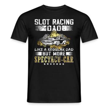 Voitures anciennes - Slot Racing Dad - T-shirt homme - noir - Devant - AI Model Male 178 light (178cm)