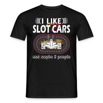 J’aime Slotcars - Model Car Racing - T-shirt homme - noir - Devant - AI Model Male 178 light (178cm)