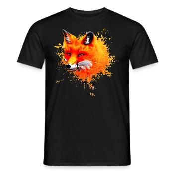 Wild Creativity Fox - Men's T-Shirt - black - Front - AI Model Male 178 light (178cm)