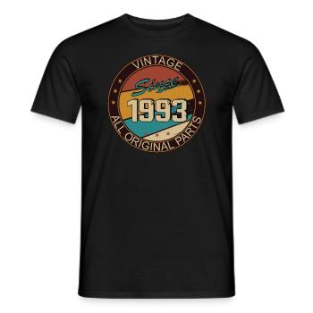 30th Birthday Man Woman 1993 Decoration - Men's T-Shirt - black - Front - AI Model Male 178 light (178cm)
