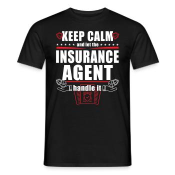 Funny Insurance Sales Representative - Men's T-Shirt - black - Front - AI Model Male 178 light (178cm)