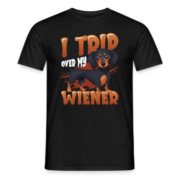 Ich Stolpere Über Meinen Wiener Hund - Männer T-Shirt - Schwarz - Vorne - AI Model Male 178 light (178cm)