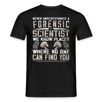 Kriminologe - Forensische Wissenschaft - Männer T-Shirt - Schwarz - Vorne - AI Model Male 178 light (178cm)