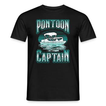 Ponton bateau, capitaine ponton - T-shirt homme - noir - Devant - AI Model Male 178 light (178cm)