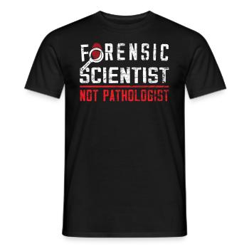 Criminologist - Forensic Science - Men's T-Shirt - black - Front - AI Model Male 178 light (178cm)