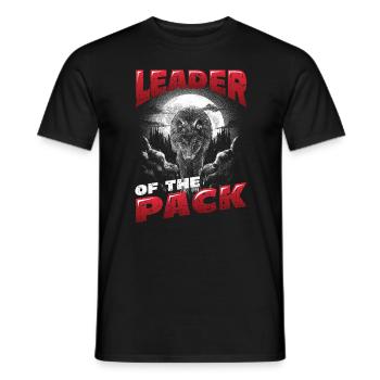 Leader of the pack, Mommy Wolf howls at the moon - Men's T-Shirt - black - Front - AI Model Male 178 light (178cm)