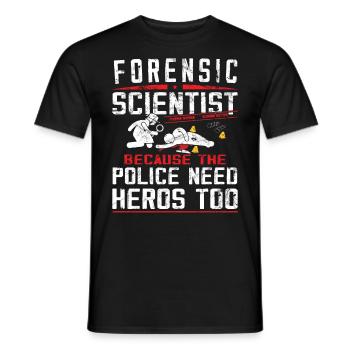 Forensiker - Forensische Kriminologie - Männer T-Shirt - Schwarz - Vorne - AI Model Male 178 light (178cm)