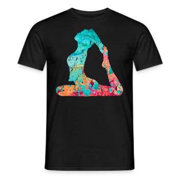Yoga et Pilates dans PopArt - T-shirt homme - noir - Devant - AI Model Male 178 light (178cm)