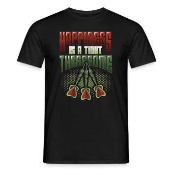 La chance est un trio proche, fléchettes - T-shirt homme - noir - Devant - AI Model Male 178 light (178cm)