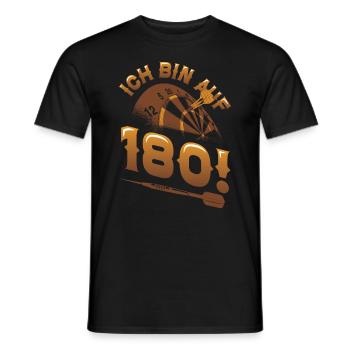 Ich Bin Auf 180, Dartspieler - Männer T-Shirt - Schwarz - Vorne - AI Model Male 178 light (178cm)
