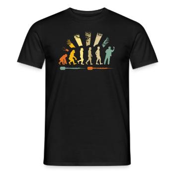 Darts Player Evolution Dartboard - Men's T-Shirt - black - Front - AI Model Male 178 light (178cm)
