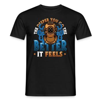 Tiefseetaucher, Gerätetauchen - Männer T-Shirt - Schwarz - Vorne - AI Model Male 178 light (178cm)