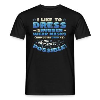 Tiefseetaucher, Gerätetauchen - Männer T-Shirt - Schwarz - Vorne - AI Model Male 178 light (178cm)