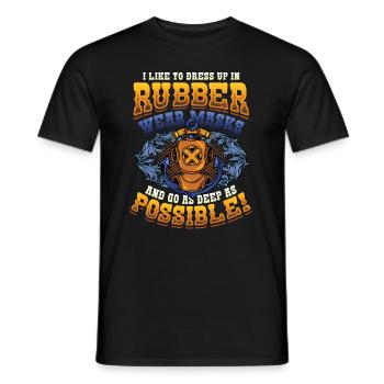 Tiefseetaucher, Gerätetauchen - Männer T-Shirt - Schwarz - Vorne - AI Model Male 178 light (178cm)