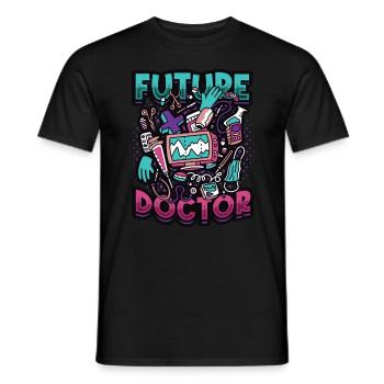Futur médecin, étudiant en médecine - T-shirt homme - noir - Devant - AI Model Male 178 light (178cm)