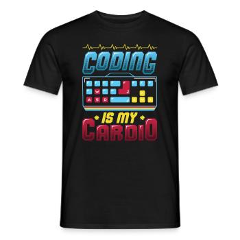 Kodierung Ist Meine Kardio, Code Programmierer - Männer T-Shirt - Schwarz - Vorne - AI Model Male 178 light (178cm)