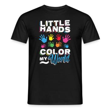 Little Hands Color My World, Kindergarten Lehrerin - Männer T-Shirt - Schwarz - Vorne - AI Model Male 178 light (178cm)