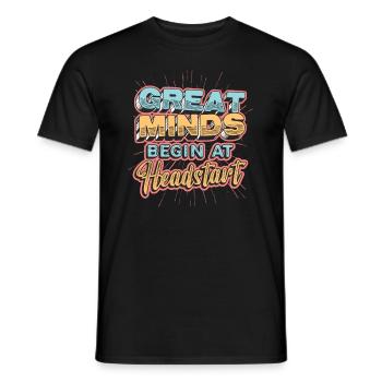 Great minds start at Headstart, ABCD Teacher - Men's T-Shirt - black - Front - AI Model Male 178 light (178cm)